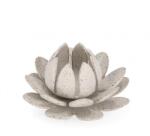 Bizzotto Suport lumanare portelan alb Kumi 14x6.5 cm (0183693X)
