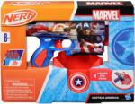 Hasbro Pistol Nerf Marvel Captain America cu toc si 10 sageti, 8+ ani (F9717)