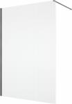 RONAL Paravan dus cu sticla riflata walk-in 120x200 cm, gun metal periat, sticla 8 mm, Ronal Lina (D401202685)