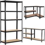 EXTRALINK Metal Storage Rack 180x90x40 Black (EX.36776) Raft
