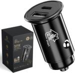 EXTRALINK Smart Life Car charger 38W, 1x USB-C, 1x USB-A Black (CARCHARESL01)