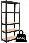 Topeshop Topeshop REGAŁ P9030 CZARNY garden tool storage rack Freestanding Galvanized steel MDF (P9030 MDF) Raft