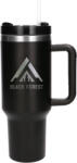 Extralink Black Forest Thermo mug with straw thermos with handle, 1200ml, black (EX.28600)