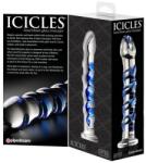 Pipedream Dildo spiralat Icicles Hand Blown Glass Massager 18cm Dildo