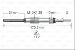 VALEO Bujie incandescenta VALEO 345244