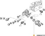 Original Renault Garnitura termostat ORIGINAL RENAULT 8200267272 (82-00-267-272)