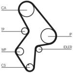 Continental Ctam Set pompa apa + curea dintata CONTINENTAL CTAM CT1061WP3 (CT1061WP3) - fixbox