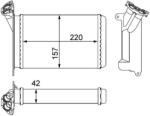 MAHLE Schimbător de căldură, încălzire habitaclu MAHLE AH 95 000S (AH 95 000S)