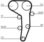 Continental Ctam Set pompa apa + curea dintata CONTINENTAL CTAM CT1051WP3 (CT1051WP3)