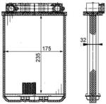MAHLE Schimbător de căldură, încălzire habitaclu MAHLE AH 77 000P (AH 77 000P)