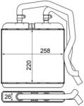 MAHLE Schimbător de căldură, încălzire habitaclu MAHLE AH 12 000S (AH 12 000S)