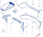 Original Renault Bara spate inferioara ORIGINAL RENAULT 850B20015R (850B20015R)