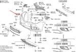Original Toyota Bara de protectie fata ORIGINAL TOYOTA 521190Z962 (52119 0Z962)