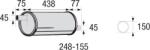 BOSAL Toba esapamet intermediara, universal BOSAL 248-155 (248-155) - fixbox