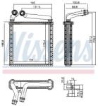 NISSENS Schimbător de căldură, încălzire habitaclu NISSENS 73979 (73979) - fixbox