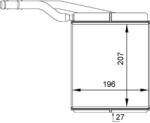 MAHLE Schimbător de căldură, încălzire habitaclu MAHLE AH 143 000P (AH 143 000P)