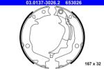 ATE Set saboti frana, frana de mana ATE 03.0137-3026.2 (03.0137-3026.2) - fixbox