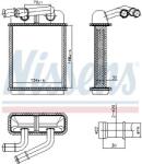 NISSENS Schimbător de căldură, încălzire habitaclu NISSENS 707313 (707313) - fixbox