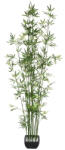 Brius Planta artificiala bambus cu ghiveci ceramic, tulpini inalte frunzis bogat PE, fara intretinere, 62x62x183 cm, verde (JJ-181473)