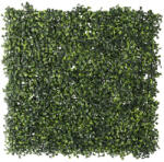 Brius Panou decorativ artificial buxus 50x50 cm plastic rezistent uv, montaj perete gard, verde (ZIE-5929)