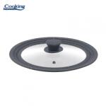 Heinner Capac Sticla Cu Margine Din Silicon Ajustabila Pe 3 Dimensiuni 28/30/32 Cm, Gri, Cooking By Heinner