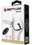 LyBaile Inel penis cu butt plug vibrator Pretty Love Marshall RC Inel pentru penis