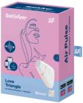 Satisfyer Vibrostimulator clitoridian smart cu pulsatii si aspiratii Satisfyer Love Triangle alb Vibrator
