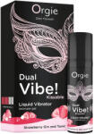 Orgie Gel stimulator cu vibratii unisex Orgie Dual Vibe capsuni si gin tonic 15 ml