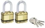 Master Lock M5BEURTLF Excell sárgaréz lakat, 50 mm, 2 db (M5BEURTLF)