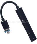 BlackBird Adapter USB3.0/Lightning, 2xUSB, 1xUSB-C, 1xLightning (fekete) (BH1718) (BH1718)