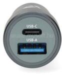 Nedis CCH1C1A48W szivargyújtós autós töltő, 48 W | 1, 5 / 2, 0 / 3, 0 A, USB-A / USB-C, automatikus feszültségválasztás (CCH1C1A48WBK) (CCH1C1A48WBK)