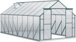 Outsunny Seră din Aluminiu, Seră de Grădină din Policarbonat pentru Plante, Legume, Fructe, 244x500x216 cm, Transparentă | Aosom Romania (845-533V01)