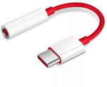 OnePlus audió adapter kábel (3.5mm jack aljzat - Type-C), piros (57983104916)