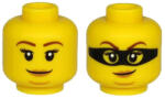 LEGO® Alkatrészek (Pick a Brick) Sárga női minifigura fej, két arccal. rabló mintával 6288012 (6288012)