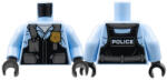 LEGO® Alkatrészek (Pick a Brick) Fényes világoskék minifigura felstőtest, rendőr mellénnyel 6252270 (6252270)