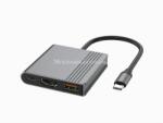 Gembird USB-C 3-in-1 Adaptor multiport - Gri (A-CM-COMBO3-05) (A-CM-COMBO3-05)