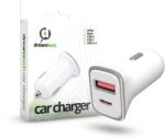 dreamtech PD 18W FEHÉR Autós töltő Type-C + USB A csatlakozókkal