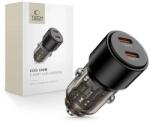 Tech-Protect CC03 2-portos autós töltő PD 100W fekete