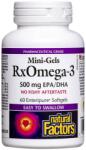 Natural Factors RXOmega-3 Mini-Gels, 500 mg, 60 capsule gelatinoase moi, Natural Factors