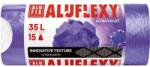 Alufix Saci de gunoi, retractabili, LDPE, parfumați, 35 l, 15 buc, 53x53 cm, 20 , ALUFIX "Aluflexy", violet, 15 buc