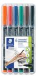 STAEDTLER Marker permanent, set, 0, 8-1 mm, STAEDTLER "317", 6 culori diferite, 6 buc