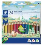 STAEDTLER Creioane colorate, set, triunghiulare, STAEDTLER "Noris Colour 187", 24 de culori diferite, 24 buc