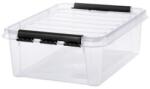 SMARTSTORE Cutie de depozitare, plastic, 21 l, mânere negre, SMARTSTORE "Classic 24", transparentă