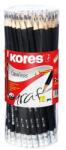 Kores Creioane grafice cu radieră, HB, triunghiulare, KORES, 72 buc