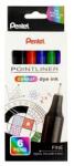 Pentel Liner, set, 0, 4 mm, PENTEL "Pointliner", 5 culori diferite, 6 buc