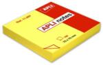 Apli Blocnotes autoadeziv, 75x75 mm, 100 de coli, APLI, galben neon, 100 de coli
