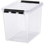 SMARTSTORE Cutie de depozitare, plastic, 14 l, mânere negre, SMARTSTORE "Classic 11", transparentă