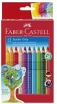Faber-Castell Creioane colorate, set, triunghiulare, FABER-CASTELL, "Jumbo Grip", 12 culori diferite, 12 buc