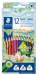 STAEDTLER Creioane colorate, set, triunghiulare, STAEDTLER "Noris Colour 187", 12 culori diferite, 12 buc