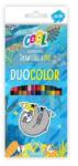 Victoria Creioane colorate, set, triunghiulare, față-verso, COOL BY VICTORIA "Duocolor", 24 de culori diferite, 12 buc